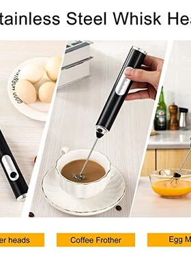 TINSOL  Electric Milk Frother Mini Handheld Wireless Powerf