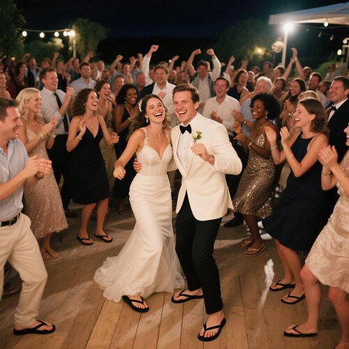 6-60Pairs Flip Flops for Wedding Guests Sandals Slippers wi