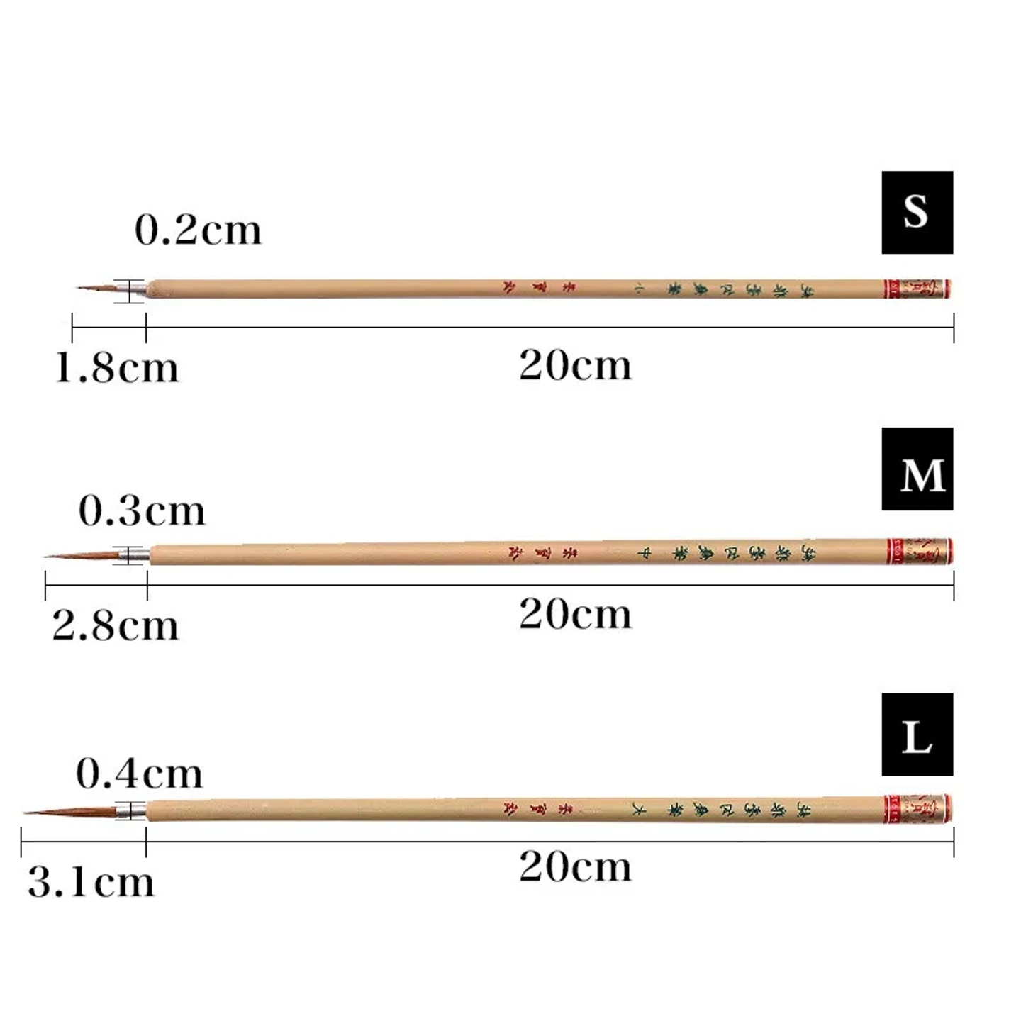 Chinese Calligraphy Brush Painting Writing Line Brush Set W