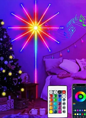 Fireworks LED String Lights USB 5V RGBIC Strip Lights for F