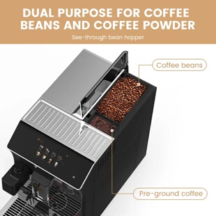 Mcilpoog WS203 Super Automatic Coffee Machine - 16 Flavor C