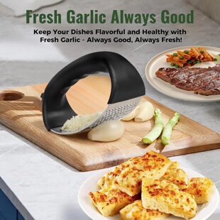Garlic Press Rocker Stainless Steel Garlic Mincer Garlic Cr