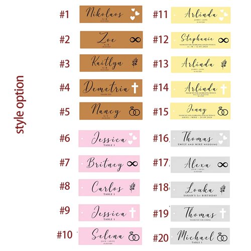 10/30pcs Personalization  Place Cards Gold Acrylic Mirror T