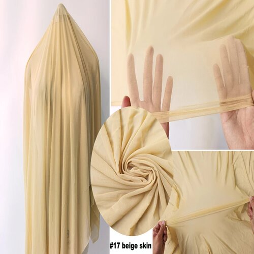 4 Way Stretch Tulle 58'' Wide By Meter Quality Elastic Span