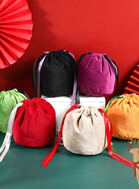 1pc Velvet Halloween Candy Bag DIY Christmas Candy Bags Tri