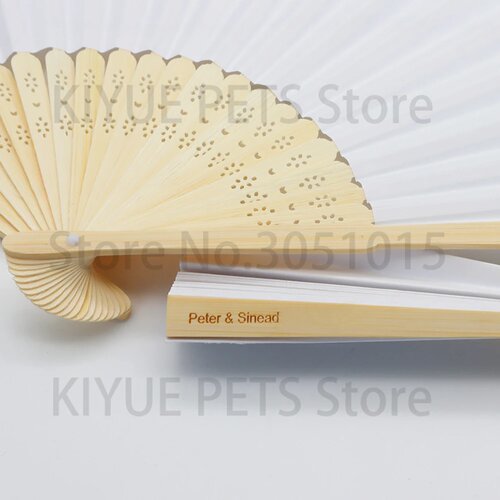 20/50/100 PCS Of Home Goods Engraved Blank Label Paper Fans