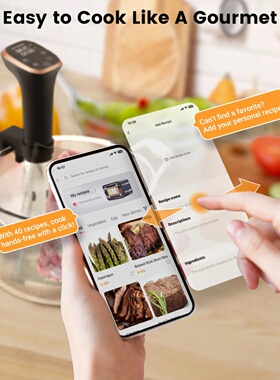 BLIITZHOME Slow Cooker IPX7 Waterproof WiFi Connectivity Ve