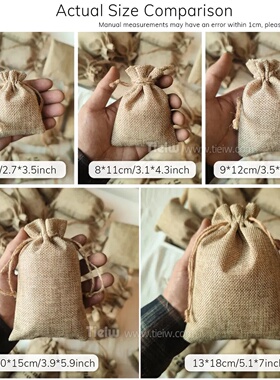 Custom Burlap Thank You Favor Bags For Wedding Handmade Eco