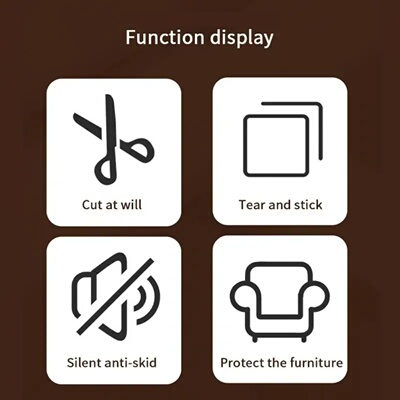 Self Adhesive Chair Leg Felt Pads Protectors  Anti-slip Fur