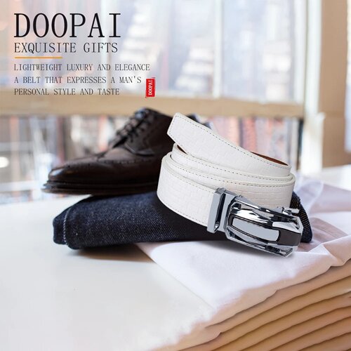 DOOPAI Mens Belt Automatic Genuine Leather Luxury Belt of M