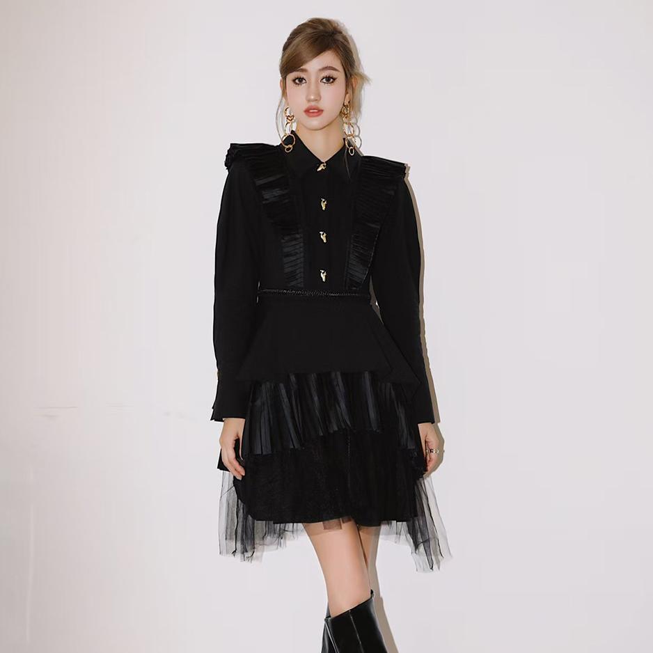 洋气时尚新款修身显身材短仙女裙