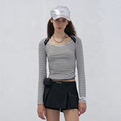 JAC 上衣女 长袖 FLEURANT设计师2026春夏新款 天丝羊毛烫钻T恤修身