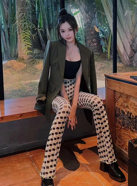 设计师品牌性感女裤靴裤打底裤女