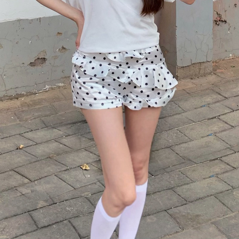 修身设计感青春女裤子显腿长短裤图片