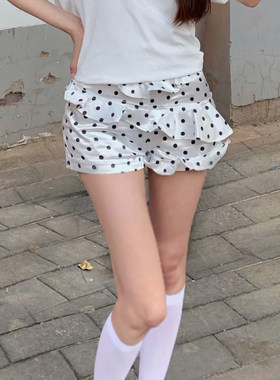 修身设计感青春女裤子显腿长短裤