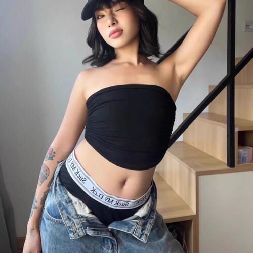 出口韩国ThugClub恶搞标语平角裤