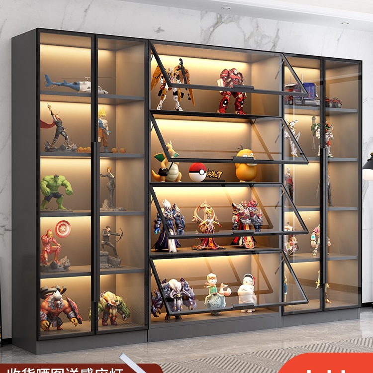 玻璃门展示柜产品陈列玩具乐高收