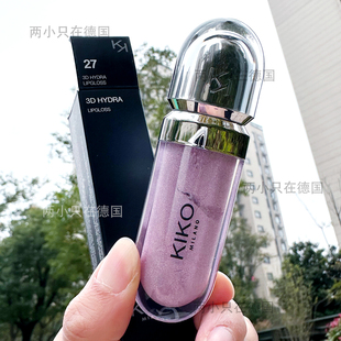现货Kiko香芋紫立体3D唇釉27号浅紫蜜桃薰衣草镜面唇蜜水润嘟嘟唇