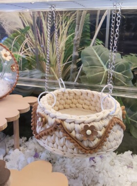 仓鼠金丝熊吊篮蜜袋鼯秋千鹦鹉秋千摇篮布偶娃娃吊床13cm17cm22cm