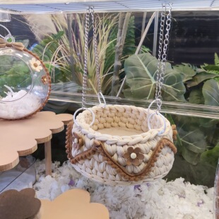 仓鼠金丝熊吊篮蜜袋鼯秋千鹦鹉秋千摇篮布偶娃娃吊床13cm17cm22cm