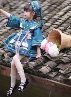 广西三月三儿童民族服演出服女