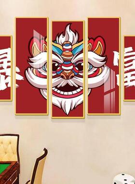 国潮风火锅店墙面装饰创意中国风网红饭店文化墙餐饮店包厢贴画