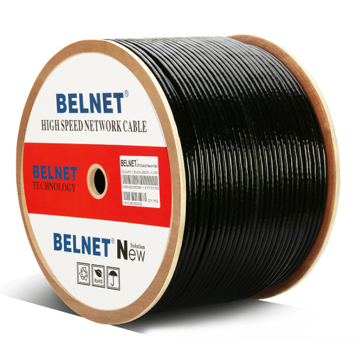 BELNET 六类工程级室外防水网线 CAT6高速纯铜网线 305米/卷