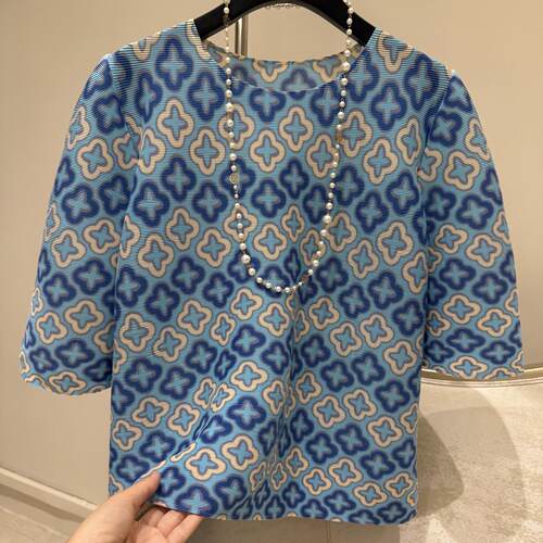 2026夏中国风四叶草大弹力大码T