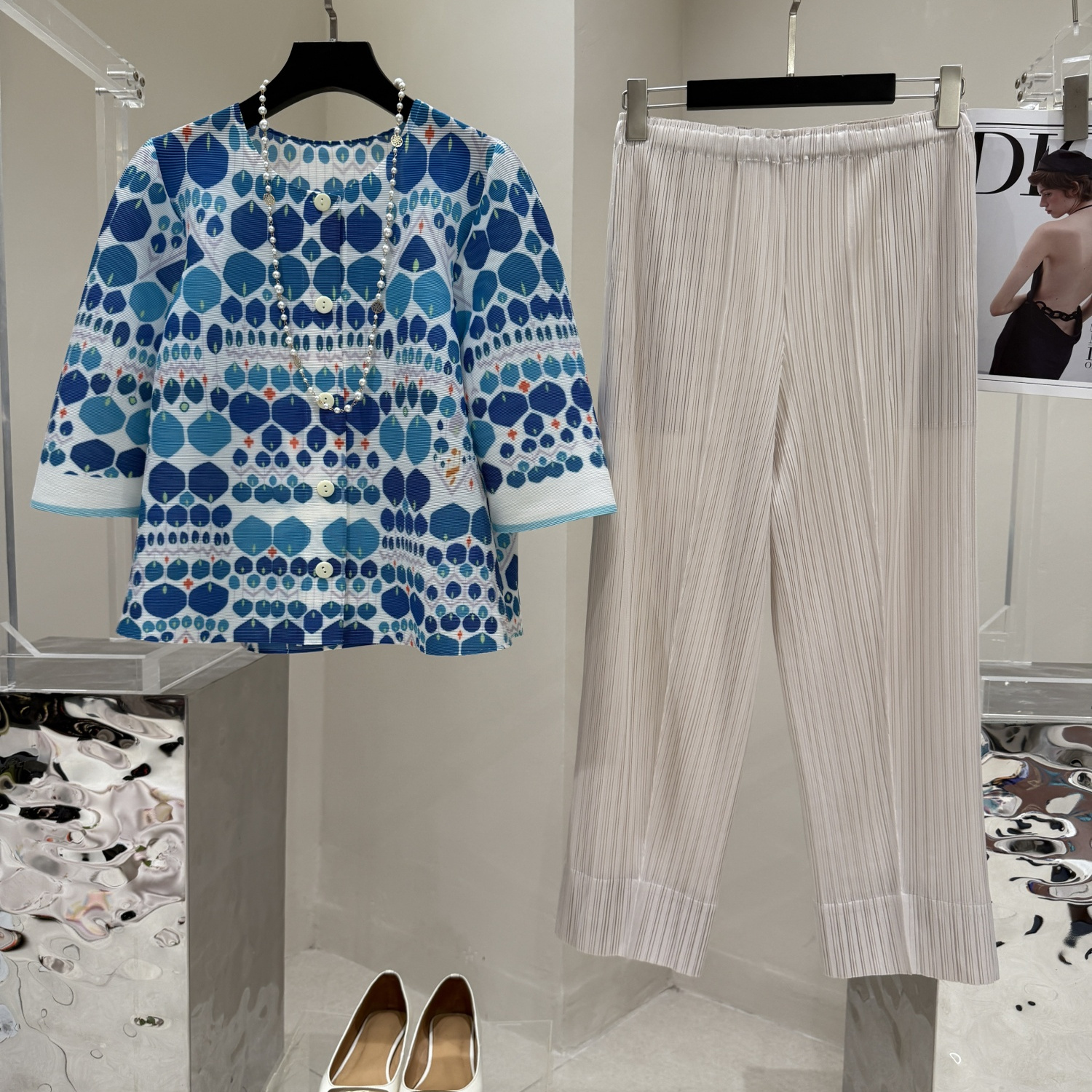 母亲节礼品气质褶皱妈妈套装礼物