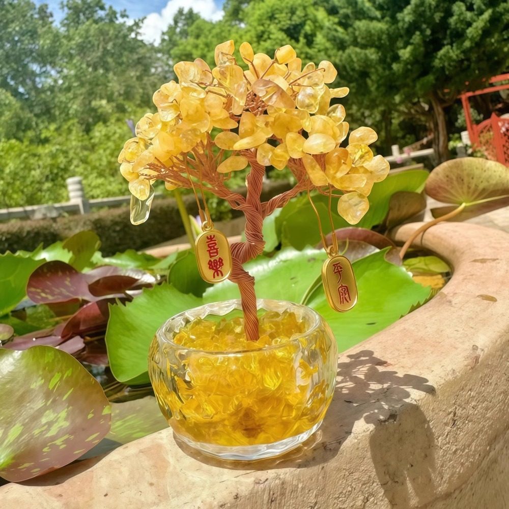 天然黄水晶发财树108颗加密办公室工位装饰礼物创意玄关摆件新款,家居饰品,桌面摆件,淘宝优惠券,粉丝福利购,淘宝优惠卷