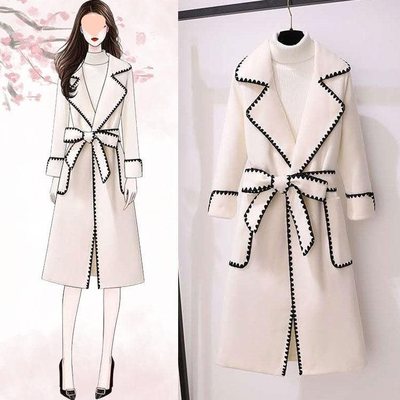 毛呢外套女2025新款秋冬季大码女装胖妹妹遮肉显瘦中长款