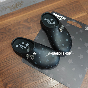 面装 闪耀星星 饰扣diy配饰镶钻黑色 花鞋 扣鞋 适配GOODBAI星星鞋 鞋