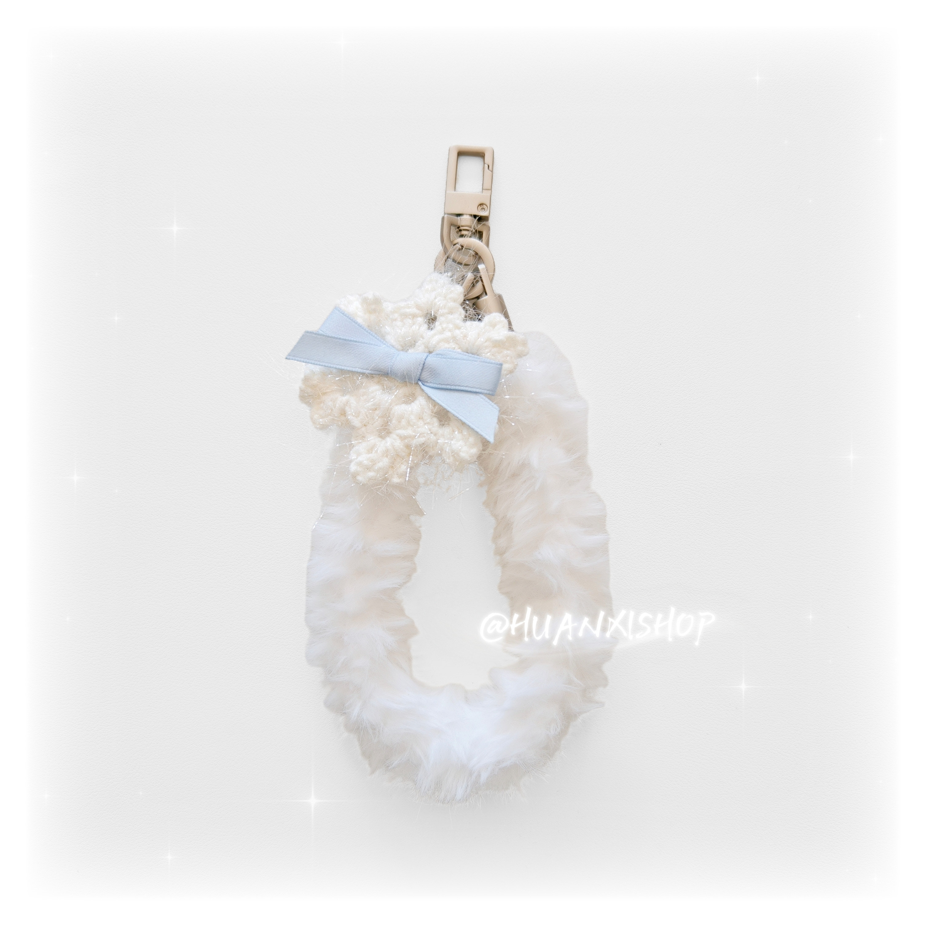 一片雪花丨冬季毛绒手机手腕挂绳新款雪花挂件手机链甜美可爱质感