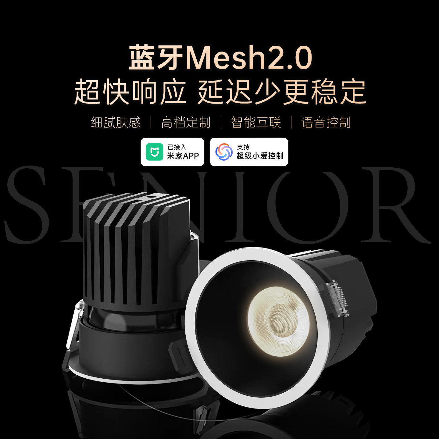 Z8智能蓝牙2.0全光谱护眼肤感射灯天花孔灯客厅卧室过道无极调光