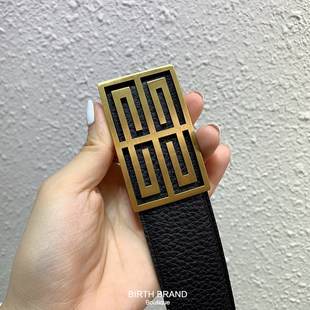 腰带年轻人商务时尚 潮百搭男士 青年皮带男真皮牛皮韩版 BIRTH正品