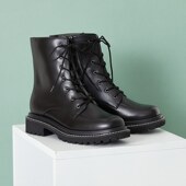 ORiental TRaffic日系系带时尚 圆头短筒粗跟短靴女