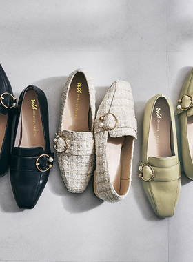 ORiental TRaffic春季新款日系浅口女鞋金属珍珠配饰时尚单鞋