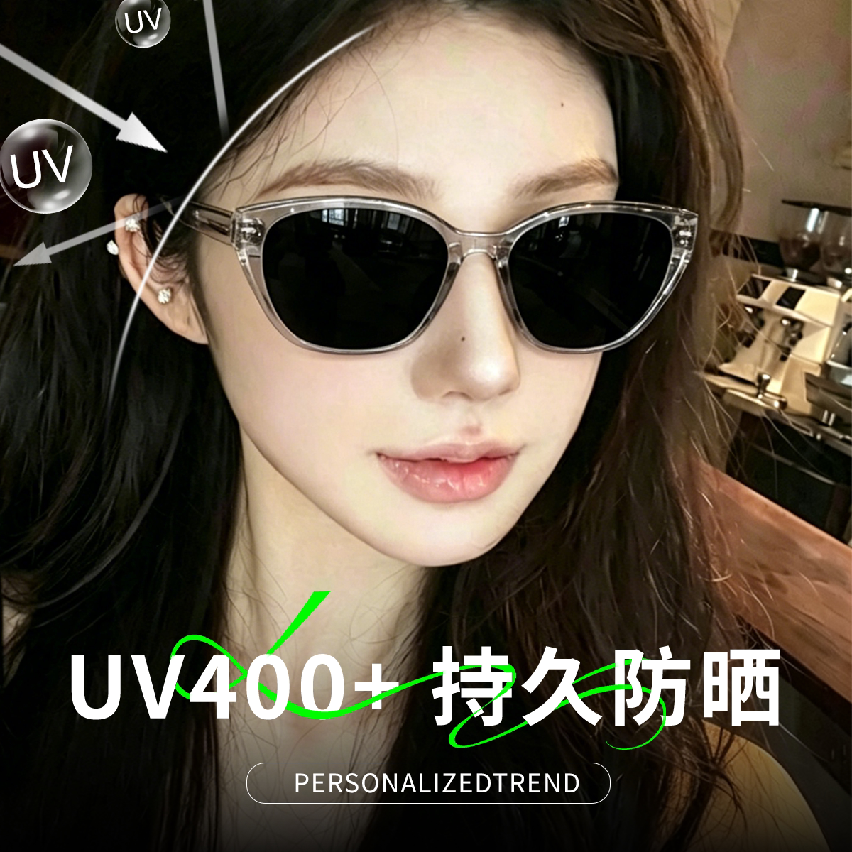 墨镜女款太阳眼镜高级感防紫外线2026开车专用偏光近视镜CX2159
