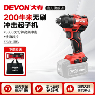大有200牛无刷冲击起子机锂电起子电批起拧工具电动螺丝刀5733H