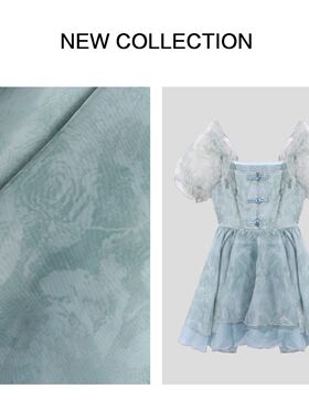 L5F26180法式方领泡泡袖甜美可爱蓬蓬连衣裙