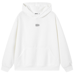 88rising 基础款纯色金属字母Logo美式学院风重磅情侣连帽卫衣