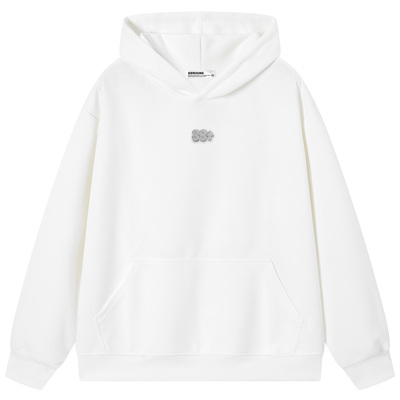 88rising 基础款纯色金属字母Logo美式学院风重磅情侣连帽卫衣