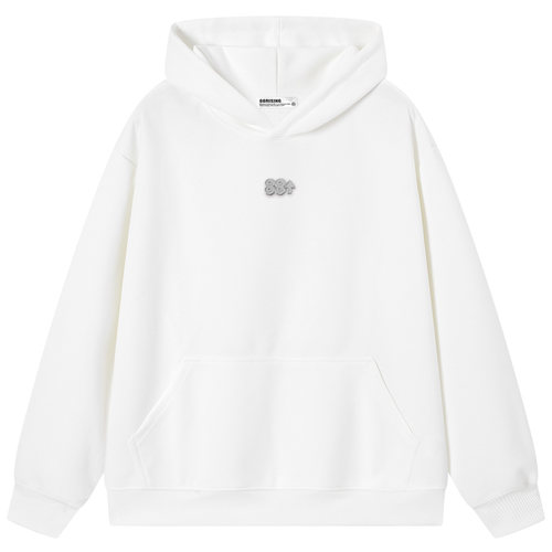 88rising 基础款纯色金属字母Logo美式学院风重磅情侣连帽卫衣