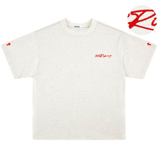 88rising短袖T恤男栀子花高端万针刺绣美式高街纯棉圆领情侣衣服