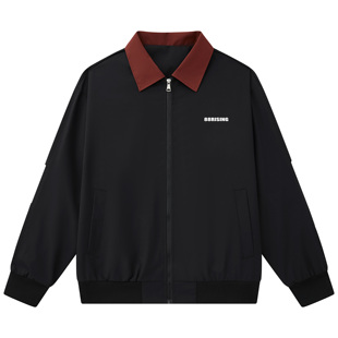 88rising 美式复古巴恩潮流工装撞色拼接休闲宽版翻领外套夹克
