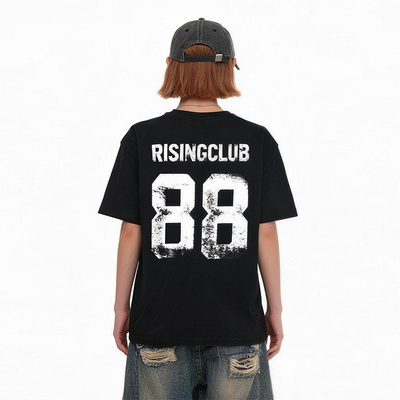 88rising复古做旧纯棉T恤