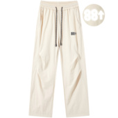 直筒休闲裤 88rising 基础纯色字母3M反光宽松垂感运动速干美式 男