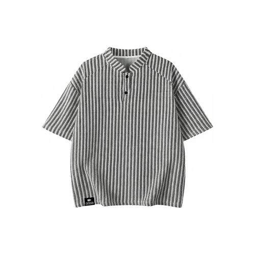 88rising 【高克重高品质系列】美式复古撞色条纹肌理纹路英文数