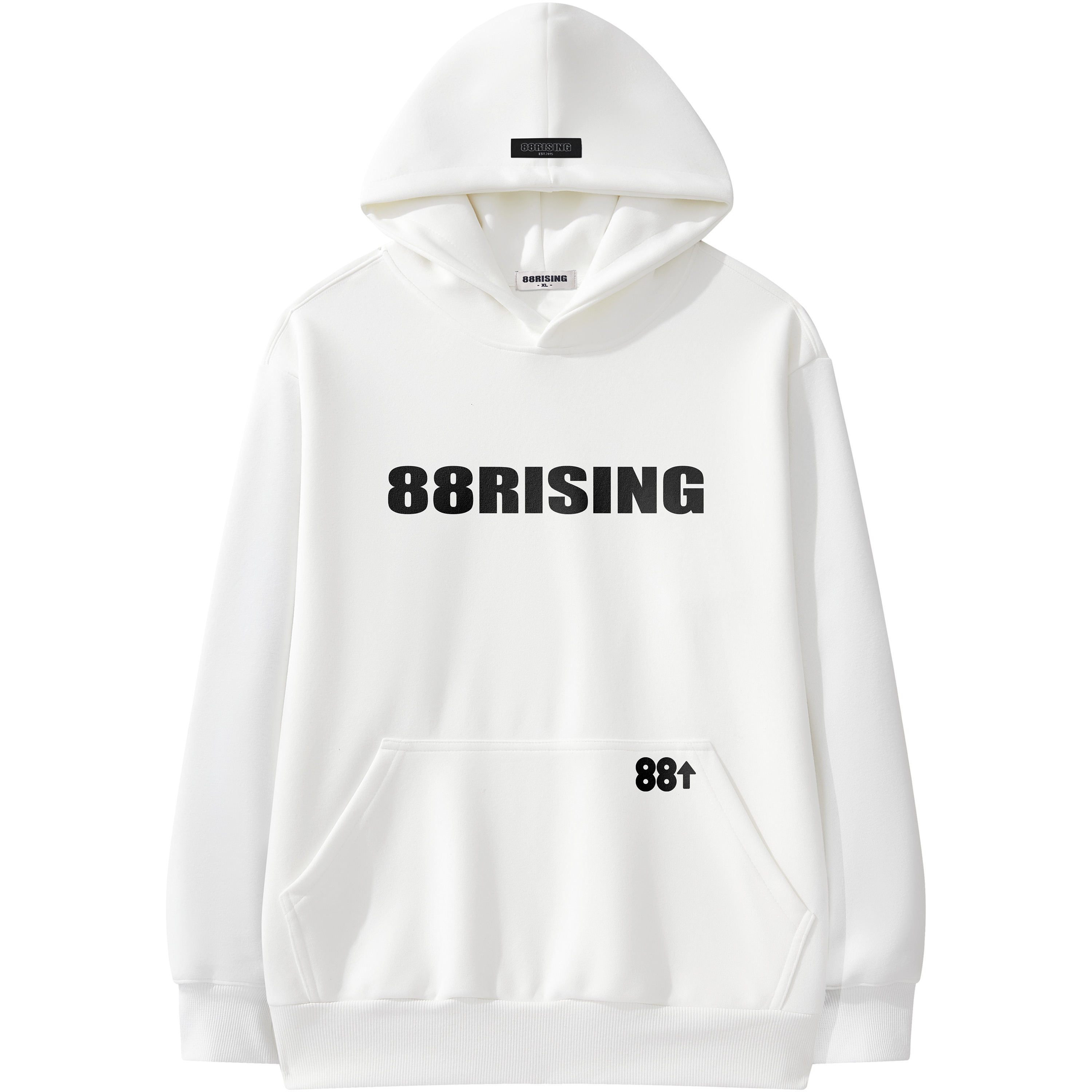 88rising 基础款美式简约重磅LOGO印花休闲宽版落肩连帽卫衣
