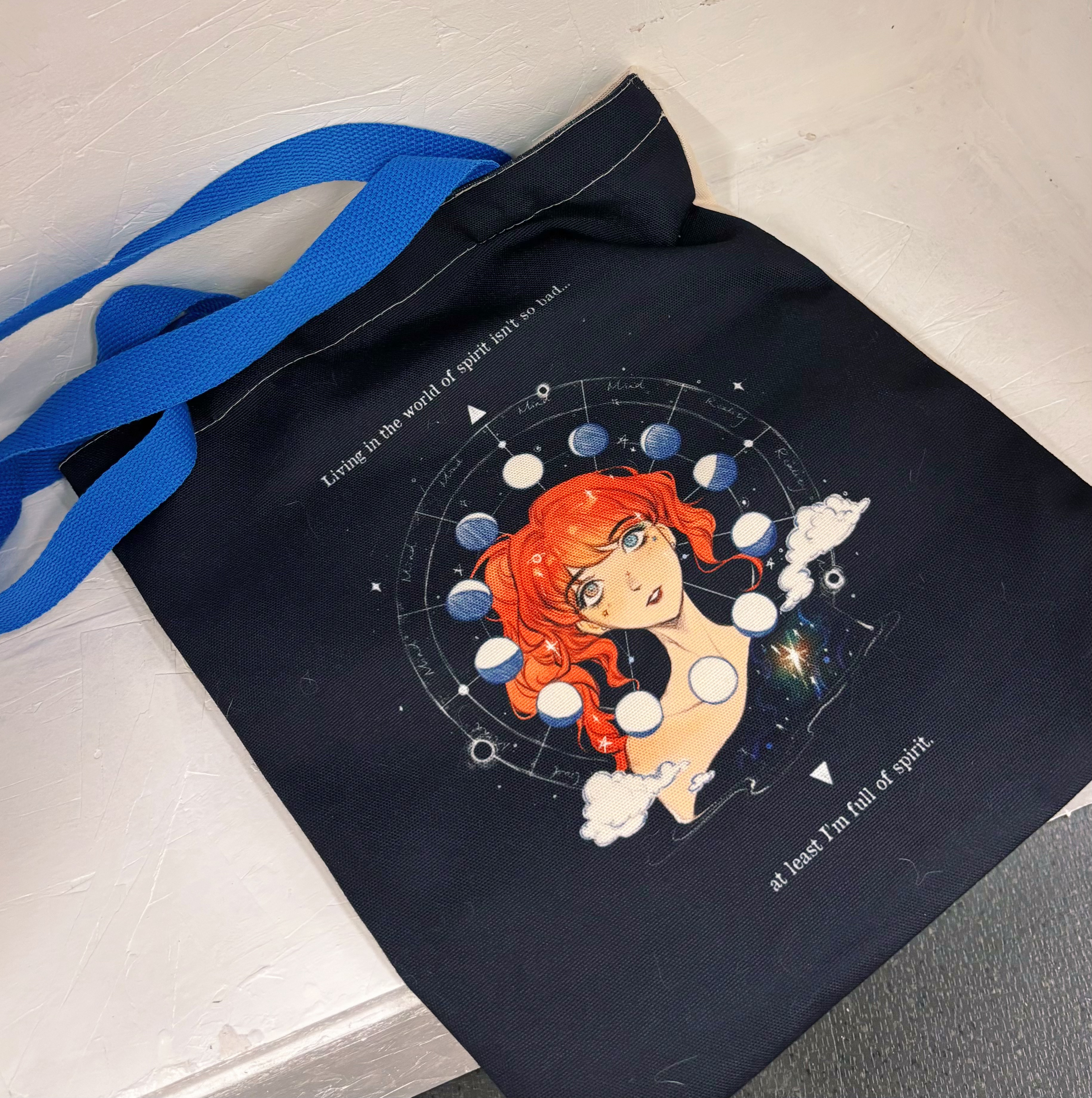 lyasmind原创动画周边双色帆布袋绘本风购物袋送礼学生单肩手提袋